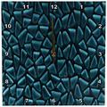 3dRose DPP 124753 _ 2 Blaugrün Triangle Glas Mosaik-Optik One dreidimensionale Design Wanduhr, 13 von 33 cm