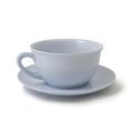CARTAFFINI – Frühstückstasse mit Untertasse, Melamin, Tasse: Ø 12,4 cm/h 6,80 cm, Untertasse: Durchmesser 17 cm, Fassungsvermögen 480 ml – Farbe: hellblau