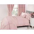 Homespace Direct Floral Single Bettdecke Bettbezug & Kissenbezug Bettwäsche-Set Bestickt Pink