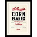 Pyramid International Vintage Kelloggs (Corn Flakes) 30x40 cm montiert und gerahmt, Mounted 250GSM PAPERWRAP MDF, Mehrfarbig, 44 x 33 x 4 cm