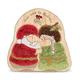 Pavilion Gift Company 78513 Heavenly Winter Woods Mistelzweig Santa und Mrs. Claus Figur, 5–1/10,2 cm