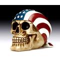 Everspring American Flag Bandana Skull Figur Polyresin Home Decor Bikers Halloween Figur