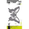 Carabelle Prägeschablone | Schmetterling | 43x72 mm, Metall, grau, 13,9 x 9,3 x 0.2 cm