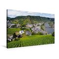 Calvendo Premium Textil-Leinwand 75 cm x 50 cm Quer, Blick über die Stadt Cochem und Weinberge | Wandbild, Bild auf Keilrahmen, Fertigbild auf Echter Leinwand. an der Mosel (Deutschland) Orte Orte