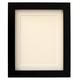 Tailored Frames-Black quadratisch Design Bilderrahmen Größe 50 x 40 cm für 40 x 30 cm mit weißem Passepartout, zum Aufhängen.