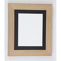 Tailored Frames Zugeschnittene Holzrahmen aus echter, massiver Natureiche mit schwarzem Passepartout, Größe: 70 x 50 cm für Bilder der Größe 61 x 40,6 cm