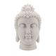 Aufora Buddha Kopf Statue, weiß, 40 cm