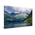 Premium Textil-Leinwand 90 cm x 60 cm quer, Blick auf dem Storfjord | Wandbild, Bild auf Keilrahmen, Fertigbild auf echter Leinwand, Leinwanddruck: Blick auf dem Storfjord in Norwegen (CALVENDO Natur);CALVENDO Natur