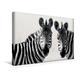 Calvendo Premium Textil-Leinwand 45 cm x 30 cm Quer, Ein Motiv aus Dem Kalender Emotionale Momente: Zebras - Black and White. | Wandbild, Bild auf Keilrahmen. Leinwand, Leinwanddruck Tiere Tiere