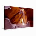 Calvendo Premium Textil-Leinwand 90 cm x 60 cm Quer Strahl in Lower Antelope Canyon, Slot Canyon, Navajo-Reservation Page, Arizona, USA | Wandbild, Bild auf Leinwand, Leinwanddruck Orte Orte