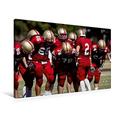 Calvendo Premium Textil-Leinwand 90 cm x 60 cm Quer, American Football - Team Vorbereitung | Wandbild, Bild auf Keilrahmen, Fertigbild auf Echter Leinwand. Welt des American Football Sport Sport