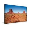 Calvendo Premium Textil-Leinwand 45 cm x 30 cm Quer, Herrliches Monument Valley | Wandbild, Bild auf Keilrahmen, Fertigbild auf Echter Leinwand, Leinwanddruck: Blick über Das Tal Natur Natur