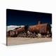 Calvendo Premium Textil-Leinwand 75 cm x 50 cm Quer Eisenbahnfriedhof bei Uyuni, Bolivien, Suedamerika | Wandbild, Bild auf Keilrahmen, Fertigbild auf Echter Leinwand, Leinwanddruck Natur Natur