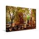 Calvendo Premium Textil-Leinwand 45 cm x 30 cm Quer, Buddha Statue im Wat Mahathat | Wandbild, Bild auf Keilrahmen, Fertigbild auf Echter Leinwand, Leinwanddruck Orte Orte