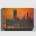 BIG Arty Pie Claude Monet Houses of Parliment 3" Canvas Print, Multi-Colour, 30 x 20-Inch