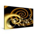 Calvendo Premium Textil-Leinwand 75 cm x 50 cm Quer, Die Goldene Spirale | Wandbild, Bild auf Keilrahmen, Fertigbild auf Echter Leinwand, Leinwanddruck: Bezaubernde Spiegelungen in 3D Kunst Kunst