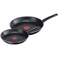 Tefal b3049802 Set 2 Pfannen, Aluminium, schwarz, 26 cm, 45 x 27 x 10 cm b3049802