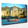 Big Box Art Canvas Print 30 x 20 Inch (76 x 50 cm) Nautical Ship Helm - Canvas Wall Art Picture Ready to Hang