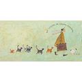 Sam Toft Leinwanddruck, Baumwolle, Mehrfarbig, 50 x 100 cm