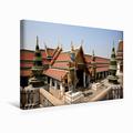 Calvendo Premium Textil-Leinwand 45 cm x 30 cm Quer Wat Phra Kaew | Wandbild, Bild auf Keilrahmen, Fertigbild auf Echter Leinwand, Leinwanddruck