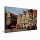 Premium Textil-Leinwand 90 cm x 60 cm quer Roland auf dem Marktplatz Bremen Statue of Roland on market place Bremen - Bremen, D | Wandbild, Bild auf Keilrahmen, Fertigbild auf echter Leinwand, Leinwanddruck