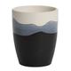 YANKEE CANDLE Everyday Eclipse MeltCup Warmer mit Timer, Keramik, Schwarz-Anthrazit-Weiß, 15 x 12,3 x 12,3cm