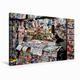 Calvendo Premium Textil-Leinwand 75 cm x 50 cm Quer Zeitschriften Kiosk in Shanghai | Wandbild, Bild auf Keilrahmen, Fertigbild auf Echter Leinwand, Leinwanddruck
