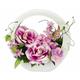 Flair Flower Arrangement 'Rose', Polyester, Kunststoff, Keramik, rosa, 28 x 27 x 15 cm