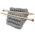 Kit Strick für Stricken eine Maxi Schal aus grobem Wolle des Peru – Strickset von 100% Wolle Peruanische – Länge Schal bis 2,2 m – -grau Koala – -