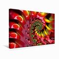 Calvendo Leinwand Red Lamellas Spiral 45x30cm, Special-Edition Wandbild, Bild auf Keilrahmen, Fertigbild auf hochwertigem Textil, Leinwanddruck, kein Poster