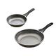 Denby Aluguss 20 cm + 26 cm Bratpfannen Twin Pack, Schwarz, 2 Stück, Aluminiumguss, Granite Finish/Black, 60 x 40 x 15 cm