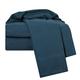 Clara Clark 100 Prozent Ägyptische Baumwolle Flanell 4er Set Bed Sheet, Marineblau, Volle Größe