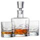 Schott Zwiesel Basic BAR Surfing bestehend aus 1 Karaffe und 2 Double Old Fashioned Gläsern Whisky Set, Kristall, farblos, 22.5 x 13 x 23 cm