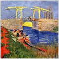 ArtPlaza Van Gogh Vincent-The Langlois Bridge at Arles with Women Washing, Dekorative Paneele, Holz, Mehrfarbig, 30 x 1.8 x 30 cm