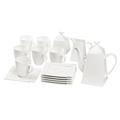 Dajar Kaffee-Set KUBIKO 17 TLG, Porzellan, Weiß, 27,3 x 19,7 x 24,7 cm, Einheiten