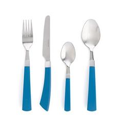 Quid Domus Besteck-Set, Edelstahl, 9 x 9 x 24 cm, Blau, 24-teilig