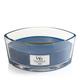 Woodwick Denim Dekorative Duftkerze im Glasgefäß 453.6 g, Glas, Blau/durchsichtig, 11.4 x 18.7 x 8.8 cm