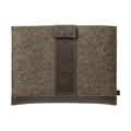 FineFilz Netbook-Tasche NT aus Merinowollfilz und Leder für Geräte bis 12 Zoll "Seal Brown Melange / Dark Brown