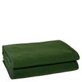 Soft-Fleece-Decke – Polarfleece-Decke mit Häkelstich – flauschige Kuscheldecke – 160x200 cm – 661 dark jade – von ’zoeppritz since 1828’