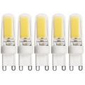 LED-Stiftsockellampe McShine"Silicia COB", G9, 2,5W, 260lm, warmweiß, dimmbar, 5er-Pack