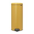 Brabantia newIcon Treteimer 30 L Sense of Luxury, Edelstahl, mineral mustard gelb, 30 Liter