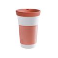 Kahla 23F158A22056C MG Cupit Becher 0, 47 L mit Trinkdeckel in Coffee to Go Mug, Pro Öko, Porzellan, Coral Sunset, 10 x 6 x 16.7 cm