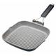 Kitchen Craft MasterClass Antihaft induktionstauglichen Grillpfanne mit klappbarem Griff, 20 cm (20,3 cm) – Schwarz, Aluminium, Schwarz, 24 cm