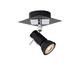 Lucide Brackx-LED-Wandstrahler-LEDDim. -GU10-1X5W 3000K, Metall, GU10, 5 W, schwarz, 10 x 10 x 12 cm