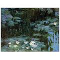 ArtPlaza Monet Claude - Water Lilies I, Dekorative Paneele, Holz, Mehrfarbig, 80 x 1.8 x 60 cm