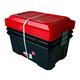 Sundis 4552002 3 x 60L Locker DIY Kunststoff schwarz/rot 58,5 x 39 x 49 cm