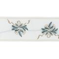 Ruther & Einenkel Weihnachtsband Tischband (Tannezweig) 64 mm, grün Gold weiß/Aufmachung 10 m, Polyester, PE-Film, 1000 x 6.2 x 0.1 cm