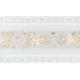 Ruther & Einenkel Weihnachtsband Tischband (Kerze) 90 mm, weiß Gold/Aufmachung 10 m, Viskose, Baumwolle, PE-Film, 1000 x 9 x 0.1 cm,