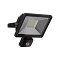 Goobay 30W LED Flutlicht mit Bewegungsmelder, Glas, Schwarz