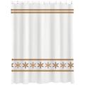 MSV Duschvorhang Olympe 180x200cm aus Polyester in beige, Mehrfarbig, 30 x 20 x 15 cm,